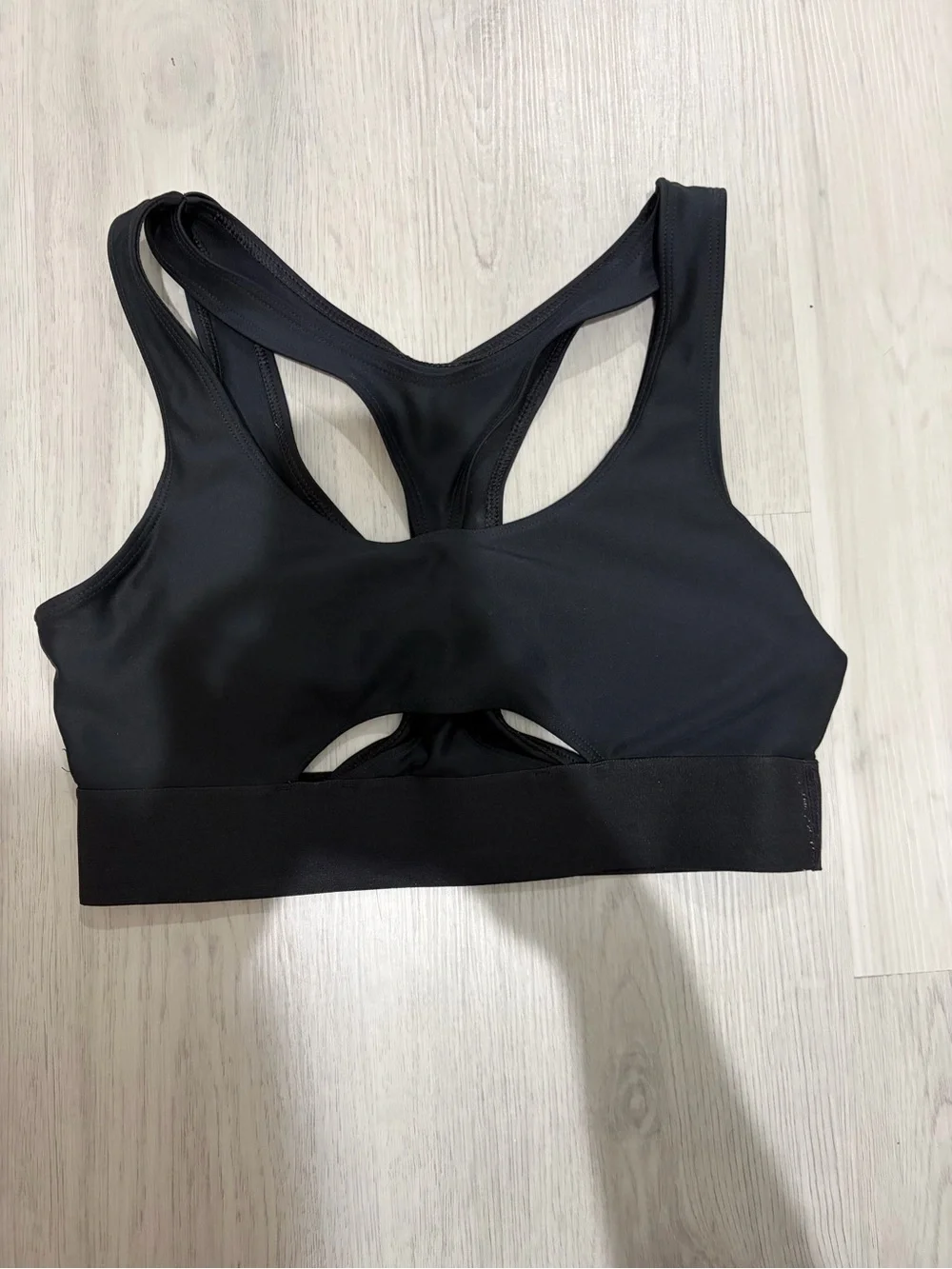 ALO Yoga Black Racerback Cutout Sports Bra
